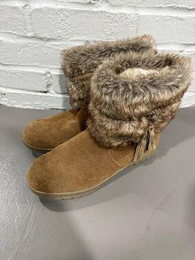 Minnetonka Everett Suede Fur Boot